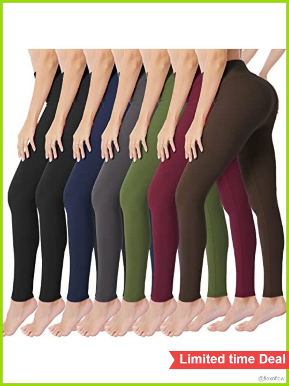 High Waisted Yoga Leggings for Women Full Length & Capri 4-Way Stretch